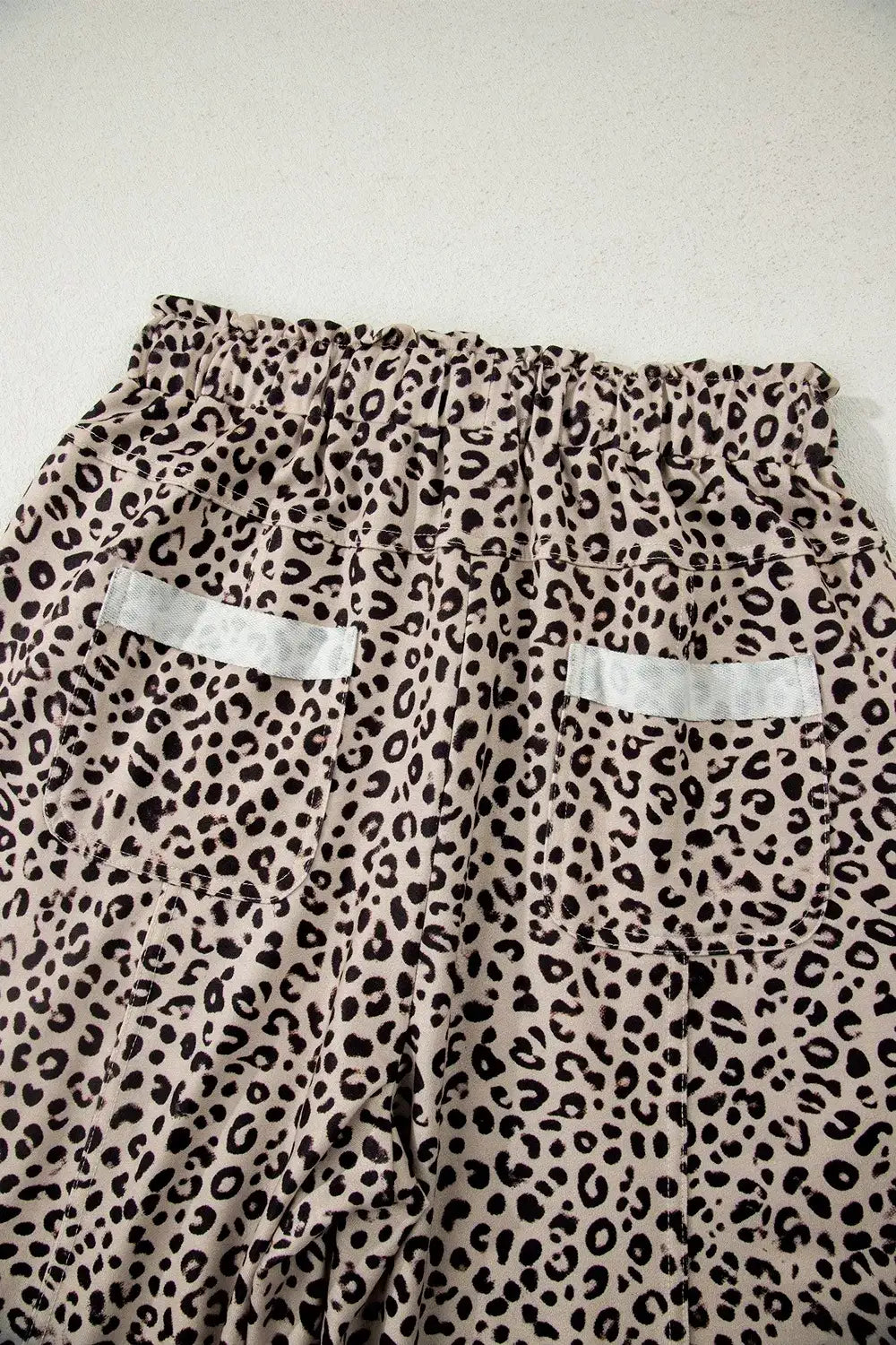 Leopard Print Wide-Leg Pants with Drawstring - Trendsi - Flyclothing LLC