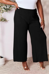 Basic Bae Full Size Smocked Wide Waistband Wide Leg Pants - ShopBasicbae - Flyclothing LLC