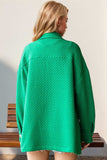 Double Take Full Size Textured Button Up Drop Shoulder Shacket - Trendsi - Flyclothing LLC