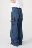 Wide Leg Jeans with Pockets - Trendsi