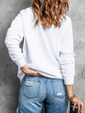 Pumpkin Graphic Round Neck Sweatshirt - Trendsi - Flyclothing LLC