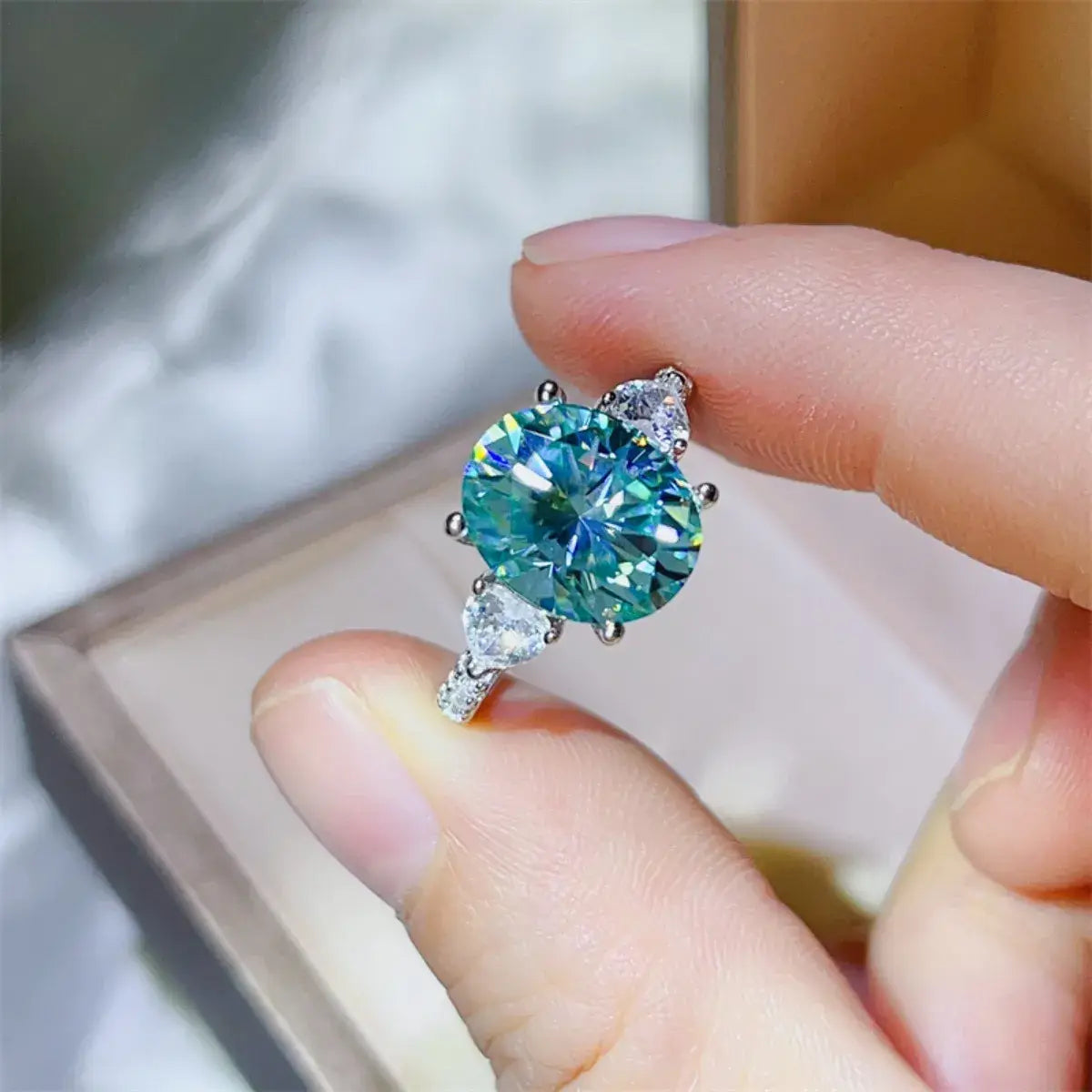5 Carat Moissanite 925 Sterling Silver Ring - Trendsi - Flyclothing LLC