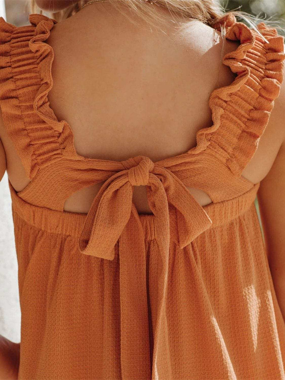 Full Size Frill Pocketed Square Neck Wide Strap Dress - Trendsi - Flyclothing LLC