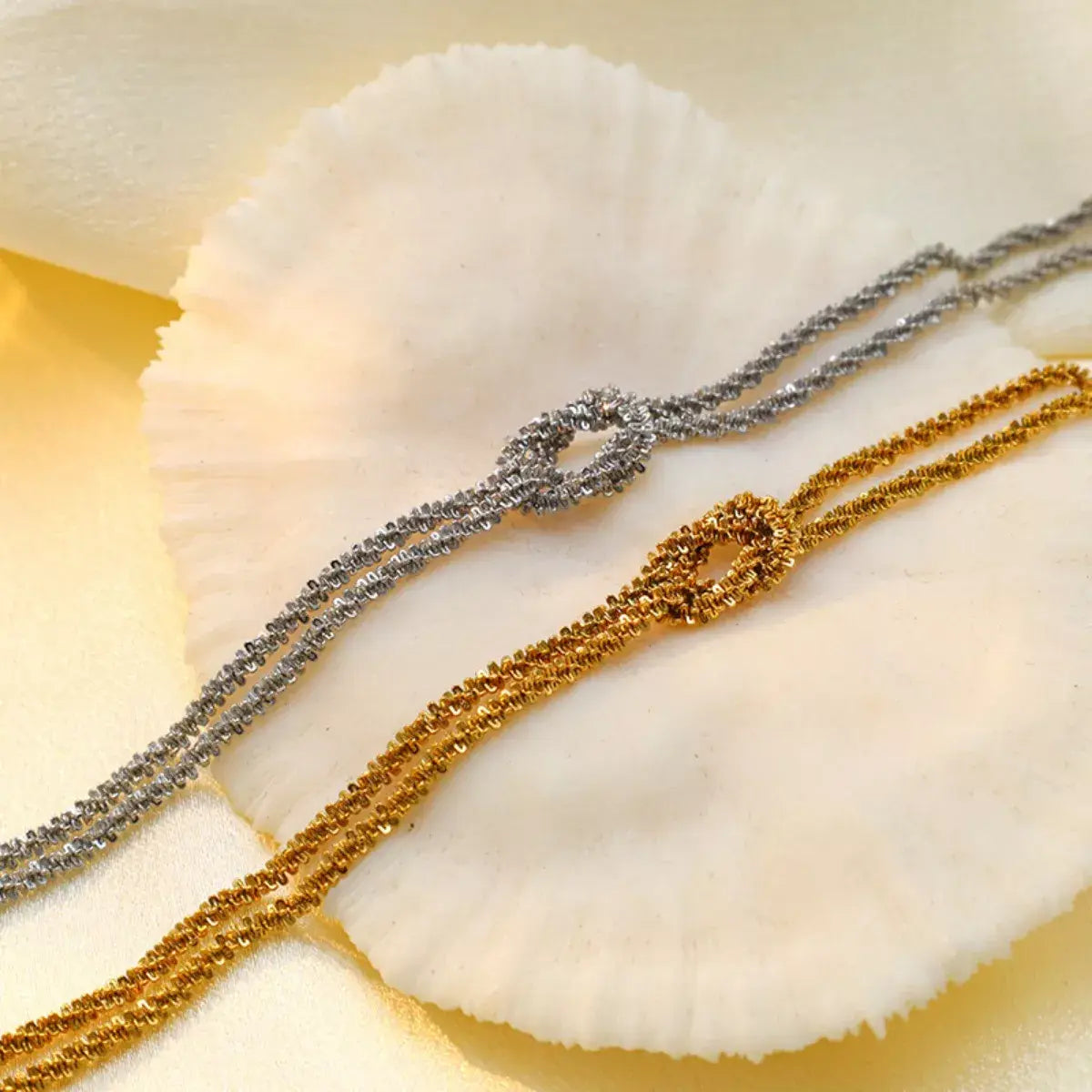 Stainless Steel Twisted Chain Bracelet - Trendsi - Flyclothing LLC