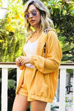 And The Why Hidden Leopard Knit Hoodie Top and Shorts Set - Trendsi - Flyclothing LLC