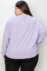 Basic Bae Full Size Ribbed Round Neck Long Sleeve T-Shirt - ShopBasicbae - Flyclothing LLC