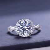 3 Carat 925 Sterling Silver Moissanite Ring - Trendsi