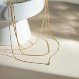 18K Gold-Plated Layered Necklace - Trendsi