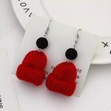 Christmas Knitted Beanie Earrings - Trendsi - Flyclothing LLC