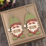 Wooden Gnome Dangle Earrings - Trendsi