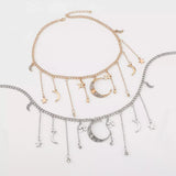 Moon & Star Charm Necklace - Trendsi - Flyclothing LLC