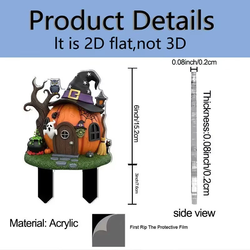 Acrylic Halloween Garden Decoration Picks - My Store - Flyclothing LLC