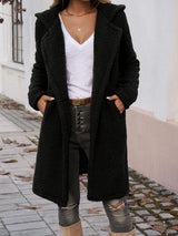Devine Pocketed Long Sleeve Hooded Teddy Coat - Trendsi - Flyclothing LLC