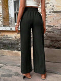 Tied High Waist Wide Leg Pants with Pockets - Trendsi - Flyclothing LLC