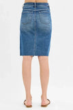 RISEN Full Size High Rise Front Slit Pencil Skirts Plus Size - Trendsi