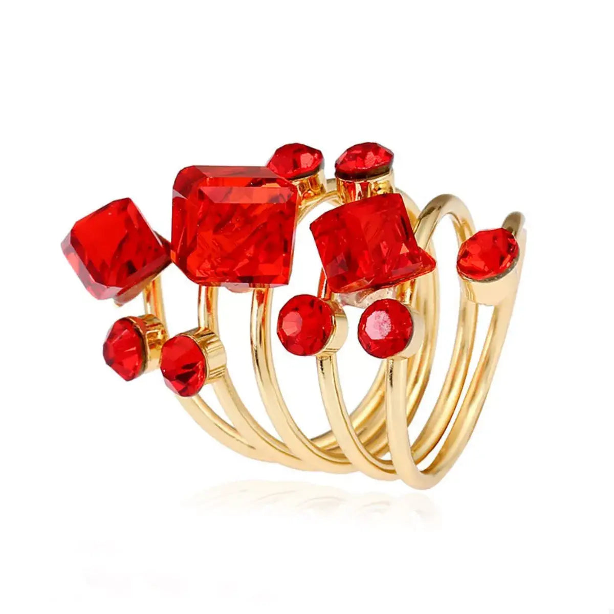 18K Gold-Plated Multi-Layered Ring - Trendsi - Flyclothing LLC