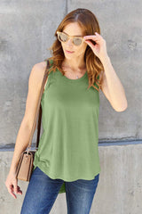 Basic Bae Bamboo Full Size Round Neck Tank - Trendsi - Flyclothing LLC
