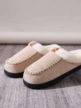 Contrast Round Toe Flat Slippers - Trendsi - Flyclothing LLC