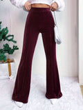 High Waist Flare Pants - Trendsi - Flyclothing LLC