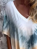 Full Size Pocketed Tie-Dye Short Sleeve Dress - Trendsi - Flyclothing LLC
