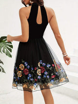 Cutout Grecian Neck Mini Dress - Trendsi - Flyclothing LLC