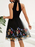 Cutout Grecian Neck Mini Dress - Trendsi