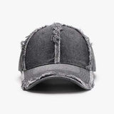 Raw Hem Cotton Baseball Cap - Trendsi - Flyclothing LLC