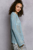 POL Openwork Round Neck Knit Cover Up - Trendsi - Flyclothing LLC