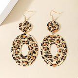 Leopard Print Dangle Earrings - Trendsi - Flyclothing LLC
