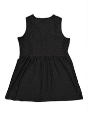 Full Size Eyelet Button Up V-Neck Tank - Trendsi