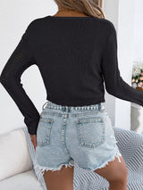 Openwork Tie Front Long Sleeve Cardigan - Trendsi - Flyclothing LLC