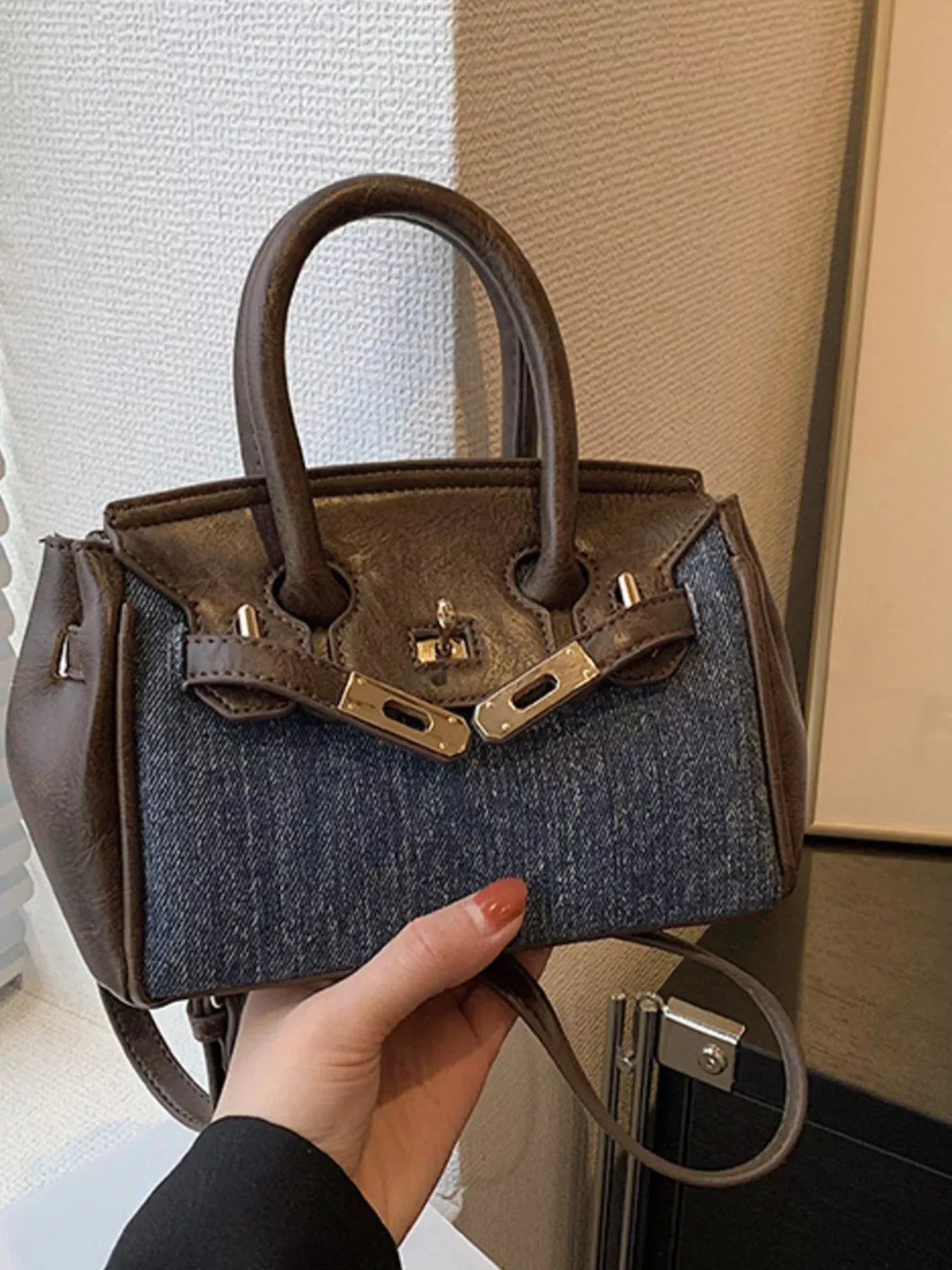 Top Handle Crossbody Bag - Trendsi - Flyclothing LLC