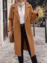 Perfee Dropped Shoulder Tie Waist Coat - Trendsi - Flyclothing LLC