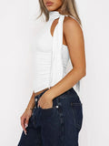 Tied Solid Color Cami - Trendsi