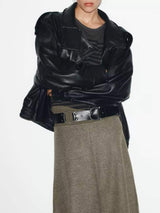 Zip-Up Faux Leather Moto Jacket - Trendsi - Flyclothing LLC