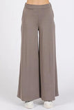 Mittoshop Yoga Air Stretch Elastic Waist Wide Leg Pants - Trendsi