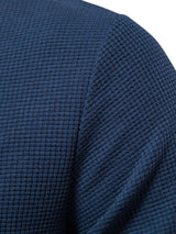 Men's Waffle-Knit Round Neck T-Shirt - Trendsi - Flyclothing LLC