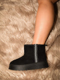 WILD DIVA Round Toe Platform Boots - Trendsi
