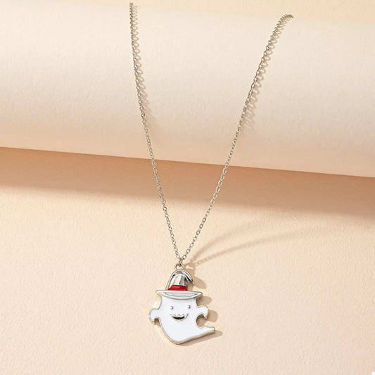 Halloween Cute Ghost Pendant Necklace - Trendsi - Flyclothing LLC