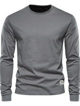 Men's Full Size Round Neck Long Sleeve T-Shirt Plus Size - Trendsi - Flyclothing LLC