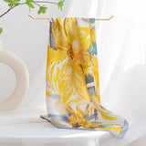 Floral Print Silk Square Scarf - Trendsi - Flyclothing LLC