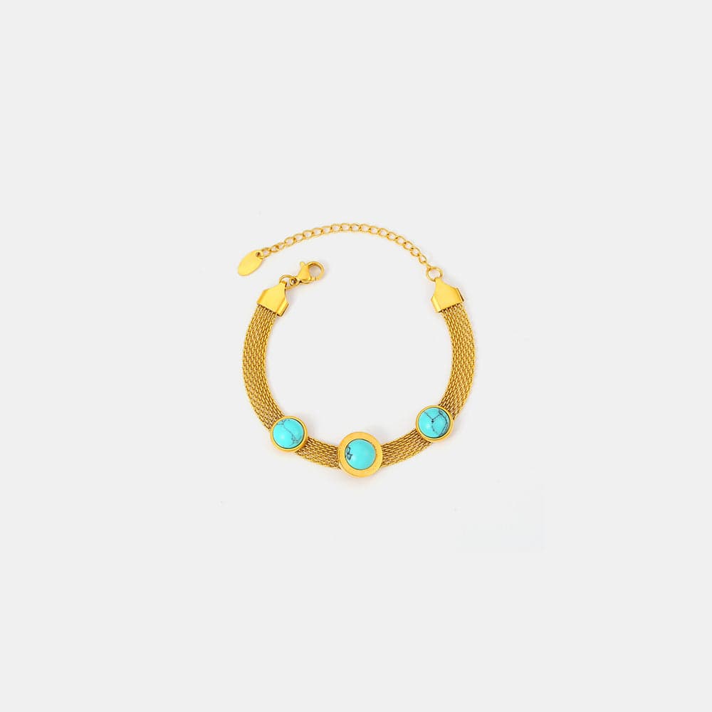 Turquoise Titanium Steel Bracelet - Trendsi