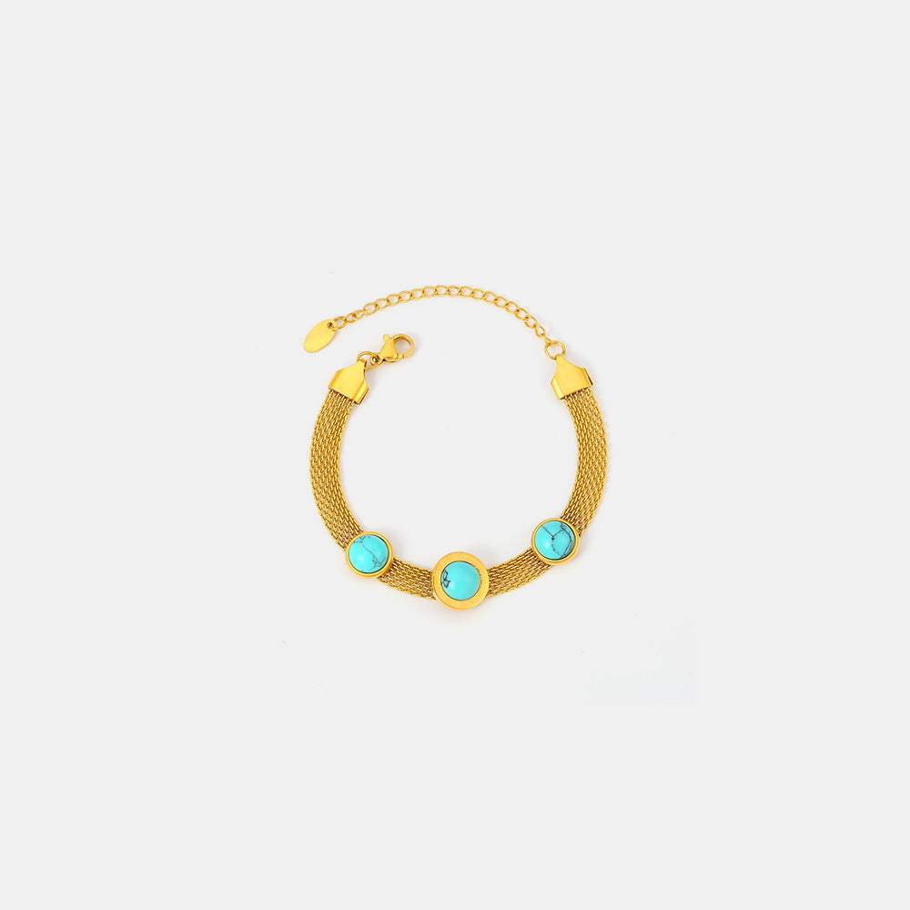 Turquoise Titanium Steel Bracelet - Trendsi - Flyclothing LLC