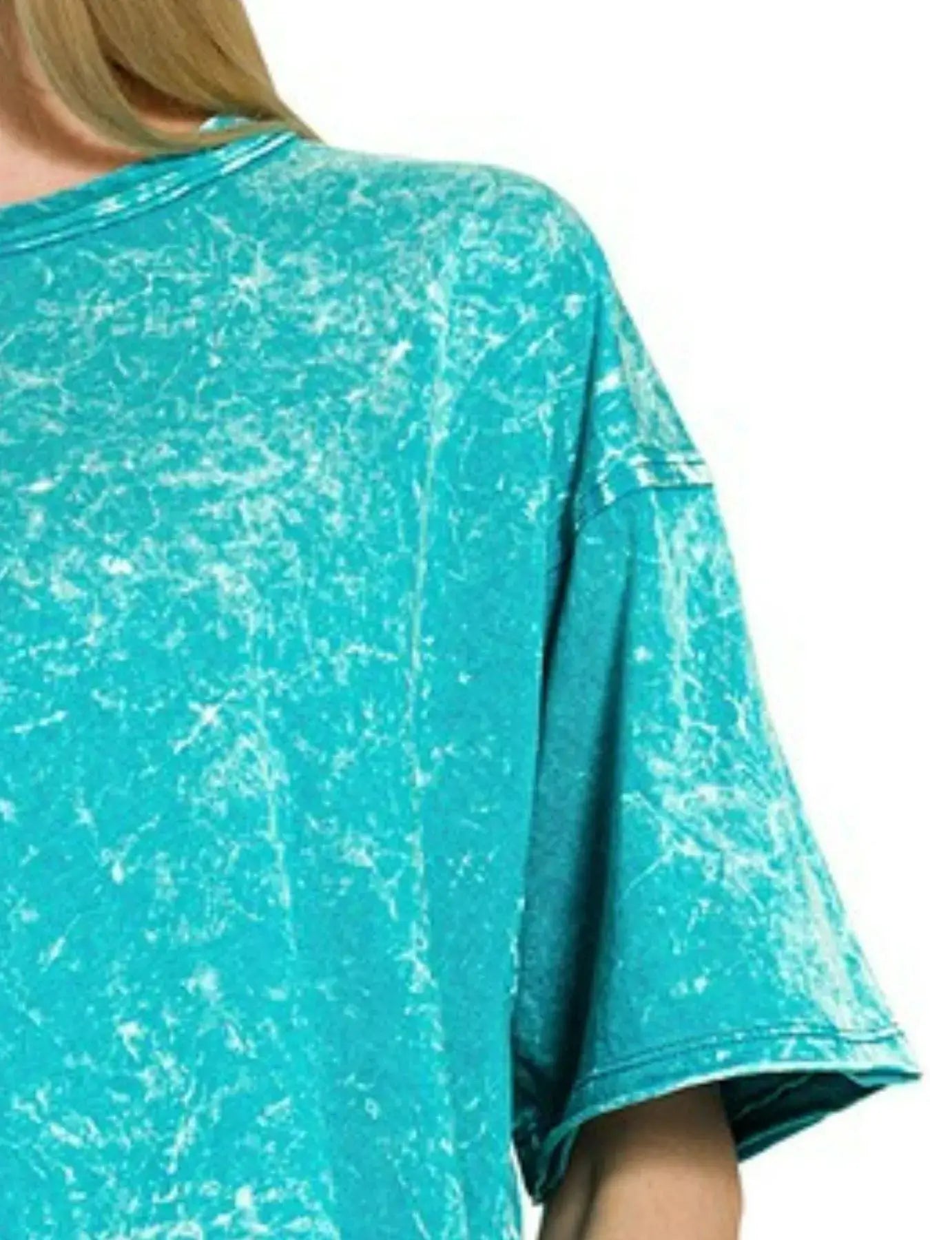 Zenana Acid Crinkle-Washed Oversized T-Shirt - Trendsi - Flyclothing LLC