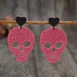 Acrylic Skeleton & Heart Earrings - Trendsi