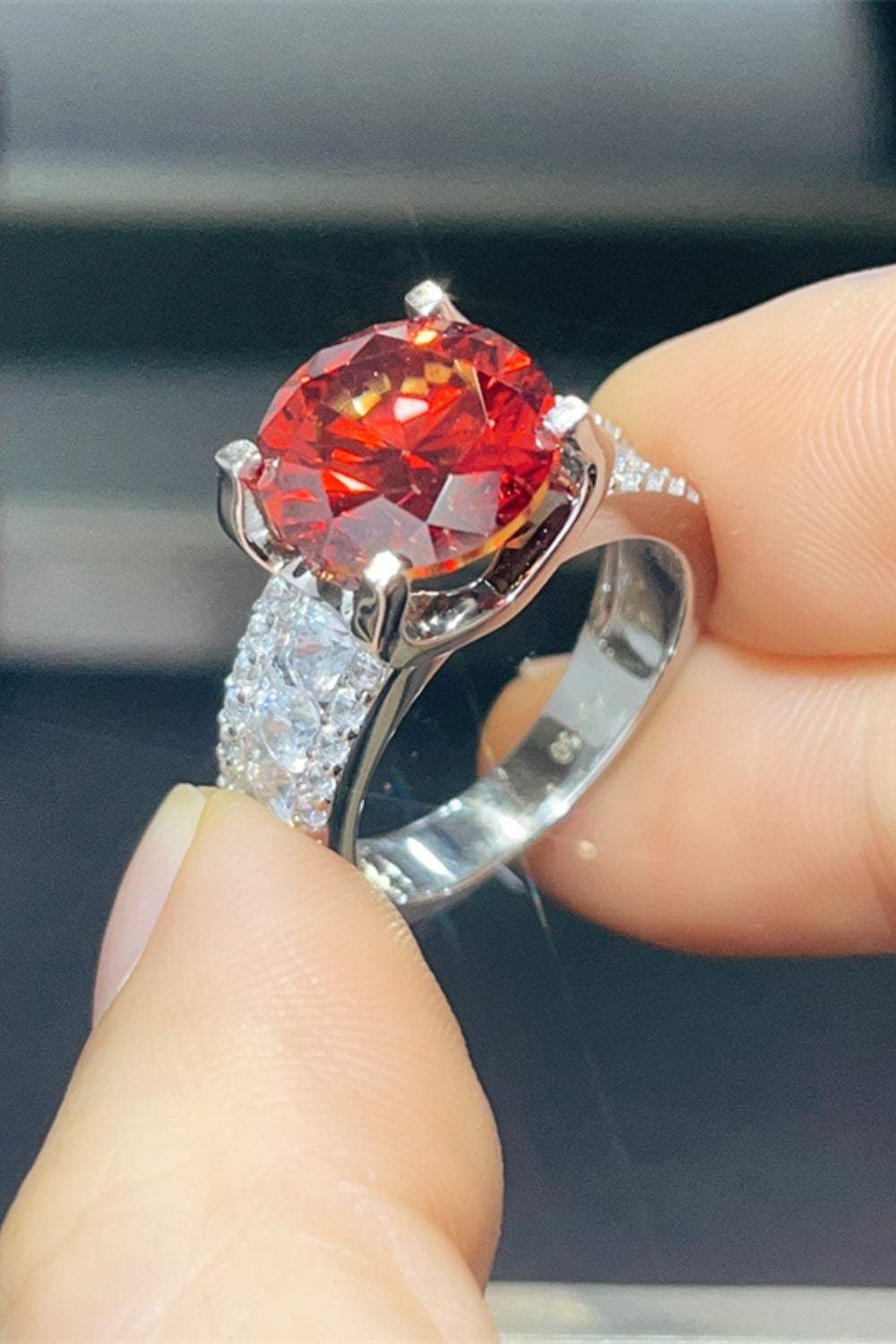 5 Carat Moissanite 925 Sterling Silver Ring - Trendsi - Flyclothing LLC