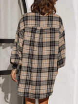 Plaid Button Up Long Sleeve Shirt - Trendsi - Flyclothing LLC
