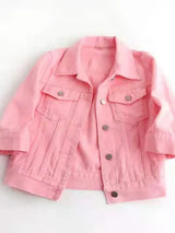 Full Size Cropped Denim Jacket Plus Size - Trendsi - Flyclothing LLC