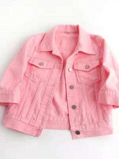 Full Size Cropped Denim Jacket Plus Size - Trendsi - Flyclothing LLC