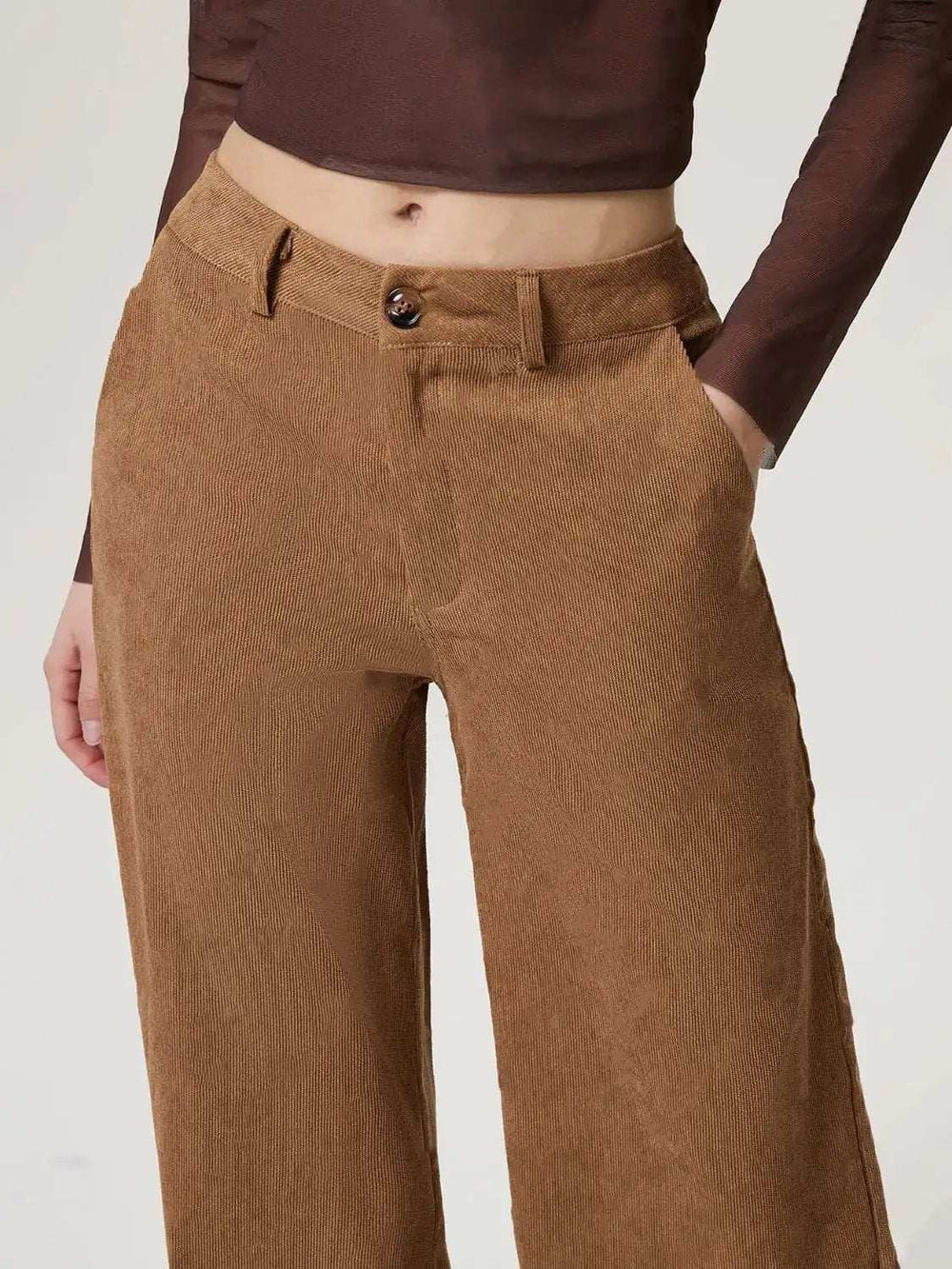 Wide Leg Pants with Pockets - Trendsi - Flyclothing LLC